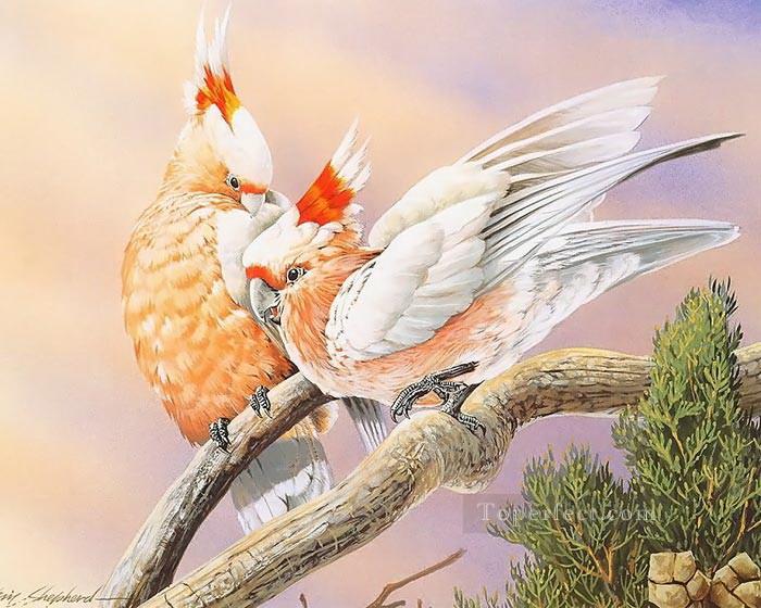 perroquet couple 2 oiseaux Peintures à l'huile